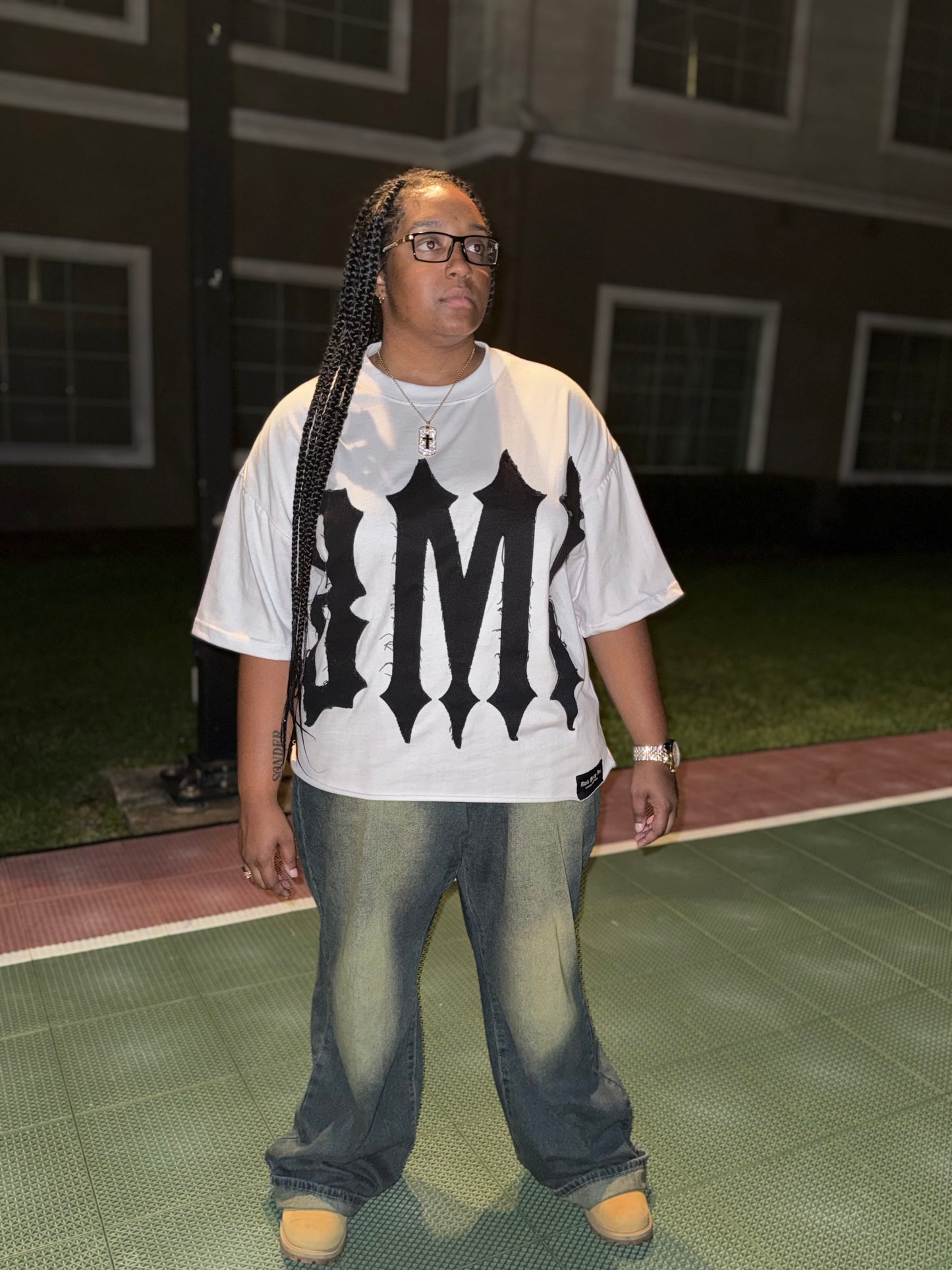 BMI Original Cropped White Tee